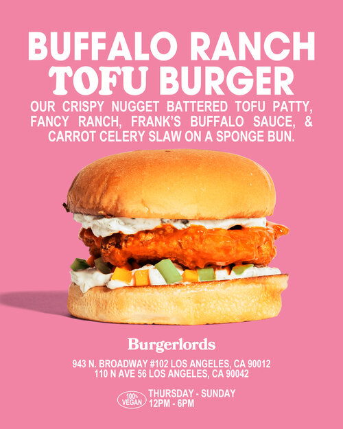 Buffalo Ranch Tofu Burger